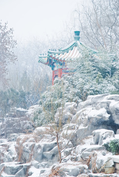 古建筑雪景