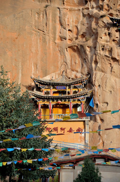 马蹄寺景区 寺庙 洞窟 石窟群