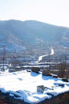 山乡雪野