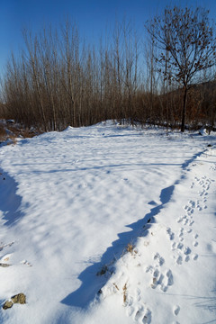 山乡雪景