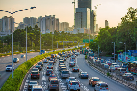 公路 车流 堵车 塞车