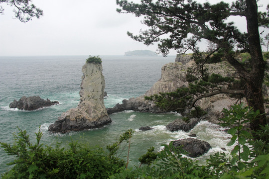 济州岛独立岩风光