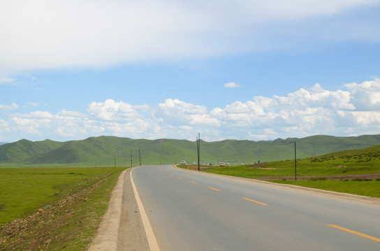 草原 公路 甘南风光