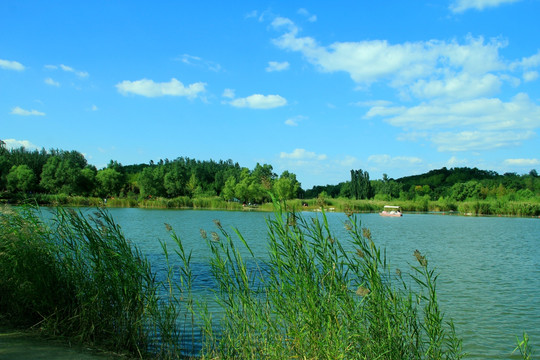 秋景 湖水