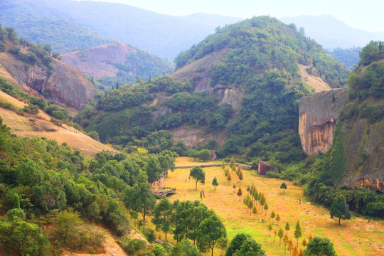 丹霞地貌 峡谷 丘壑 山景 国