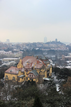 冬天 雪景 迎宾馆