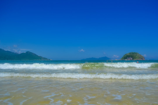 沙滩 海滩 海浪 深圳西冲