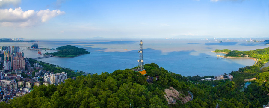 珠海石景山俯拍全景图