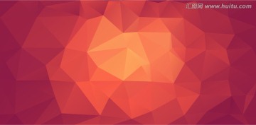 柔和紫红色系几何多边形折纸背景