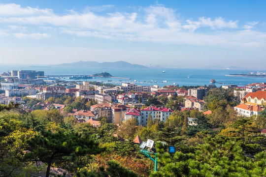 青岛风光全景鸟瞰