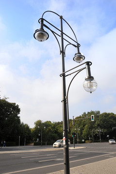 德国街景 城市路灯