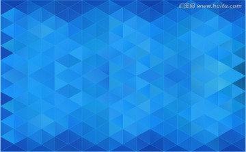 商务蓝小三角多边形图案背景