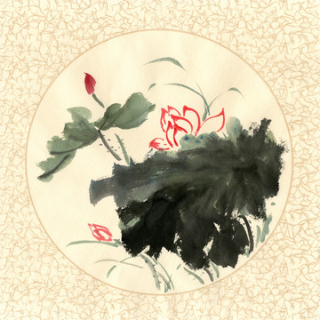 荷花 裝飾畫
