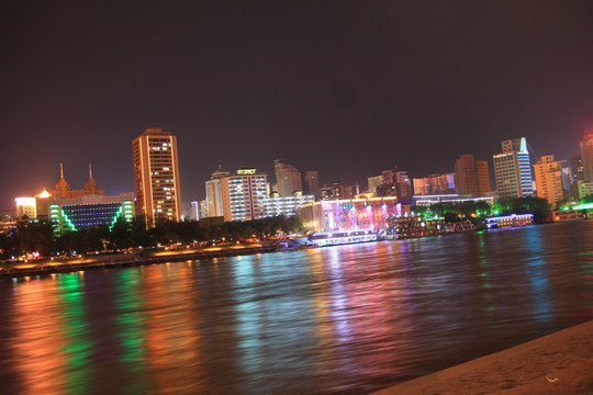 美丽兰州黄河风情线夜景