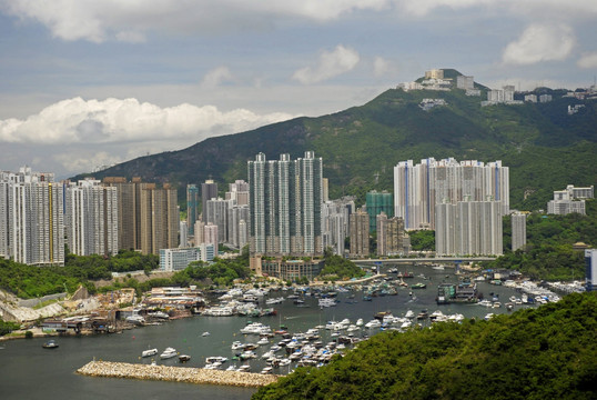 香港海洋公园俯瞰大树湾
