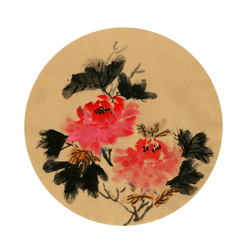 裝飾畫 牡丹
