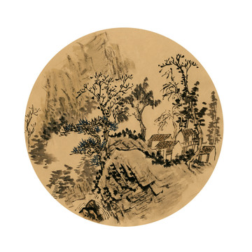 山水畫 裝飾畫 扇面畫