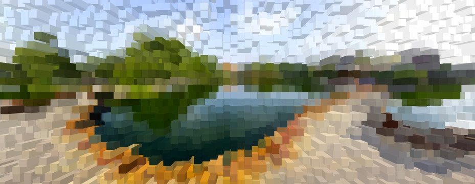 3D江南水鄉(xiāng) 小橋風(fēng)景背景墻