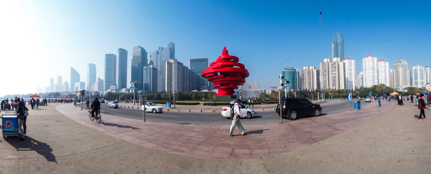 青岛风景 五四广场全景