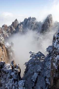 安徽黄山雪景