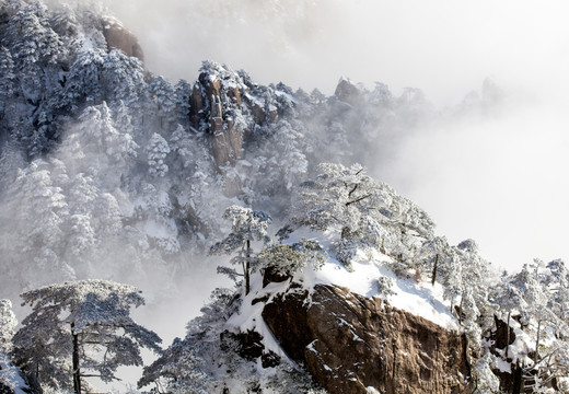 安徽黄山雪景