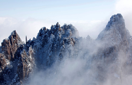 安徽黄山雪景