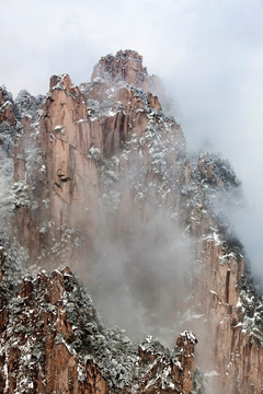 安徽黄山雪景