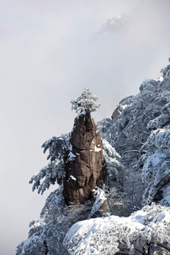 安徽黄山雪景