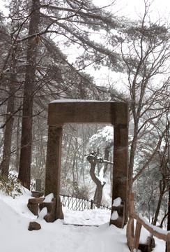 安徽黄山雪景