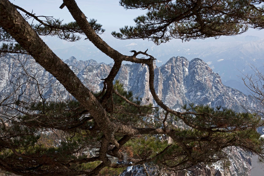 安徽黄山雪景