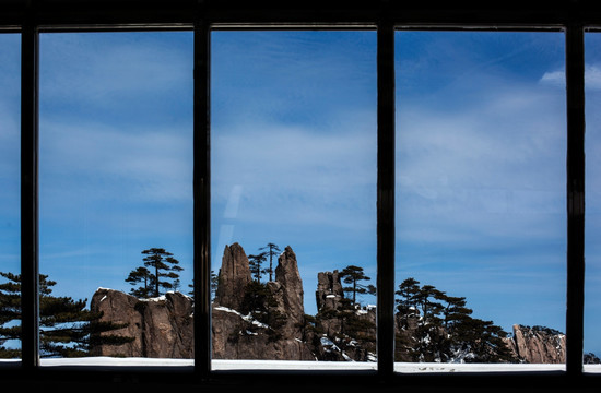 安徽黄山雪景