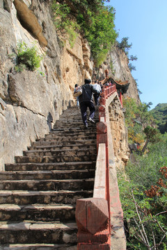 藏山旅游景点 石阶