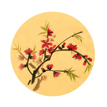 寫(xiě)意桃花 裝飾畫(huà) 國(guó)畫(huà)