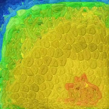 方塊油畫 塊狀油畫 抽象油畫