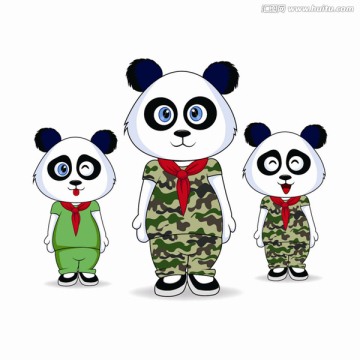 戴著紅領(lǐng)巾的熊貓