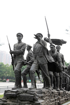 辛亥革命武昌首义革命军群雕