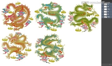 燙金五龍