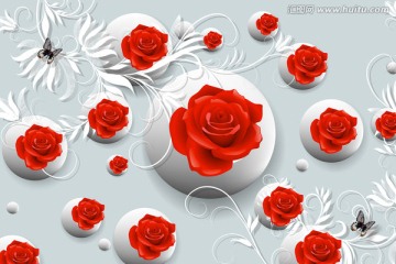 3D玫瑰