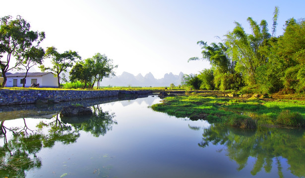 乡村 山水画