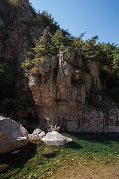 青岛北九水景区 竖片 蓝天