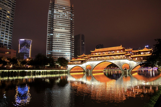 成都锦江夜景 成都夜景