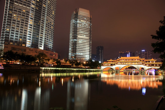 成都锦江夜景 成都夜景