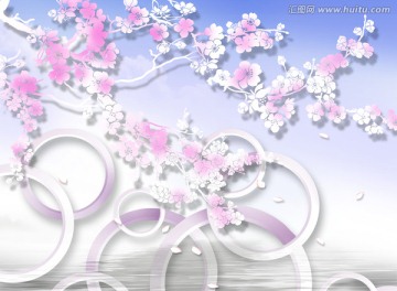 3D壁畫 梅花