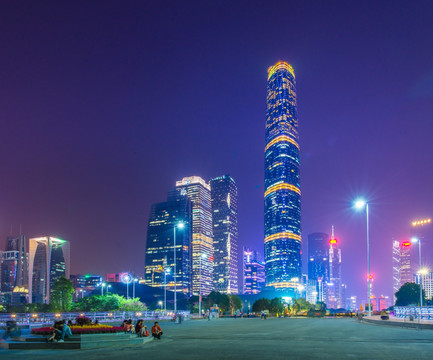 广州 珠江新城 夜景