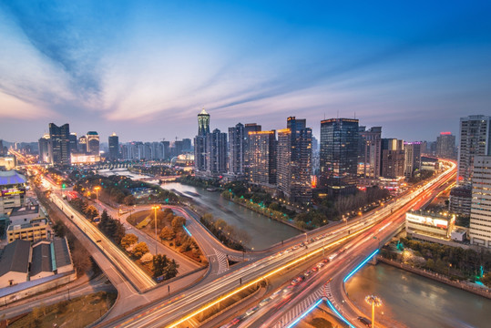 杭州武林门夜景