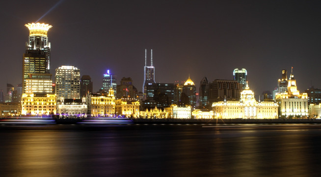 黄浦江外滩夜景