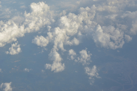 天空白云航拍背景素材