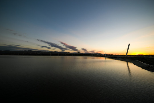 张家口明湖桥夜景