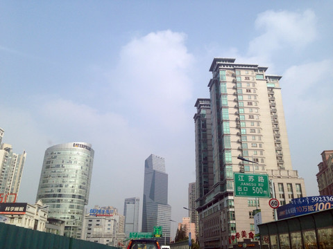 上海 现代 建筑 都市 道路