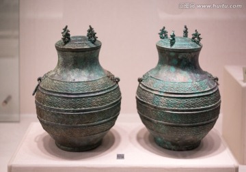 蟠虺铜盖壶 战国青铜器